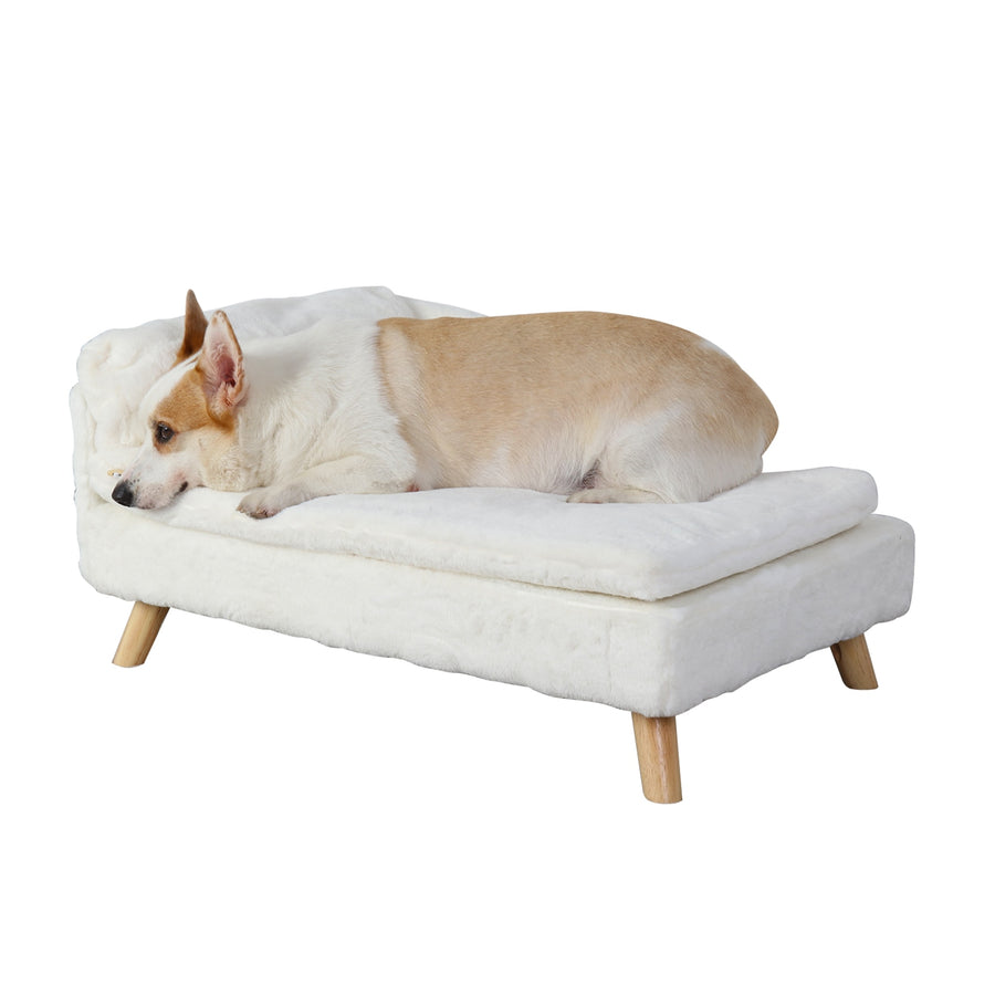 Sturdy Wood Legs Nordic Pet Bed