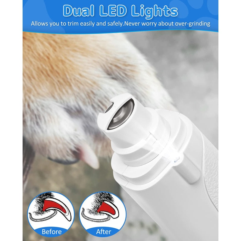 2 In 1 LED Light Low Noise Pet Nail Clipper