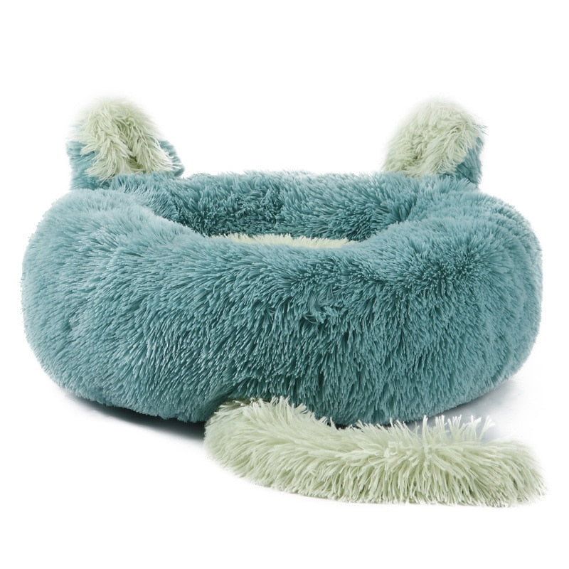 Cozy Fuzzy Plush Calming Dog Bed