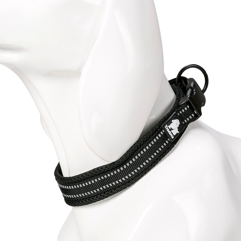 3M Reflective Nylon Padded Dog Collar