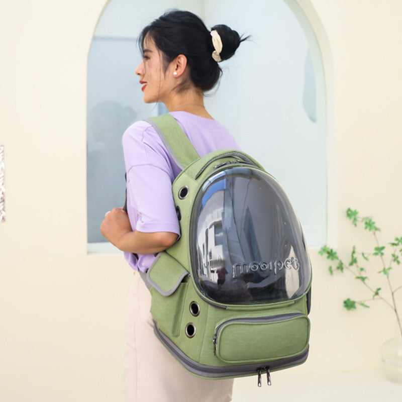 Transparent Space Capsule Pet Backpack