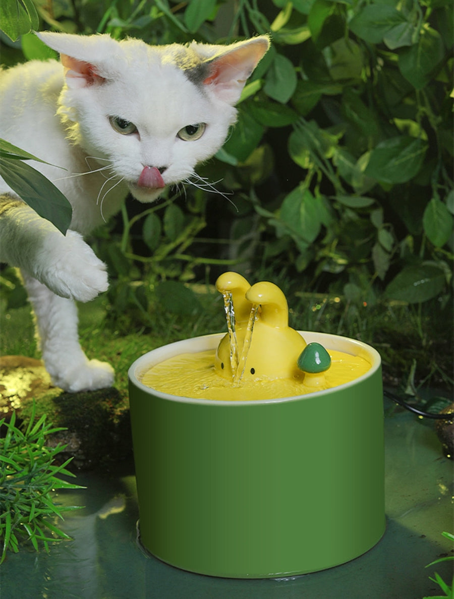 Bunny Ceramic Cats Water Fountain