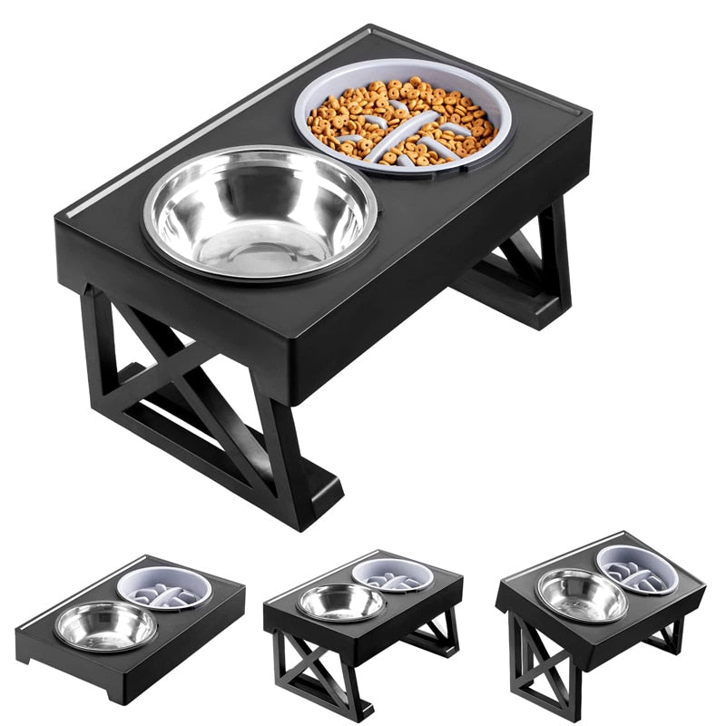 15° Tilted Raised Dog Slow Feeder