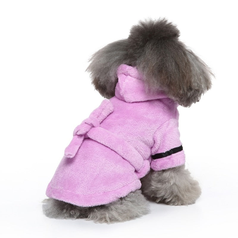 Dog Bathrobe Purple Hoodie