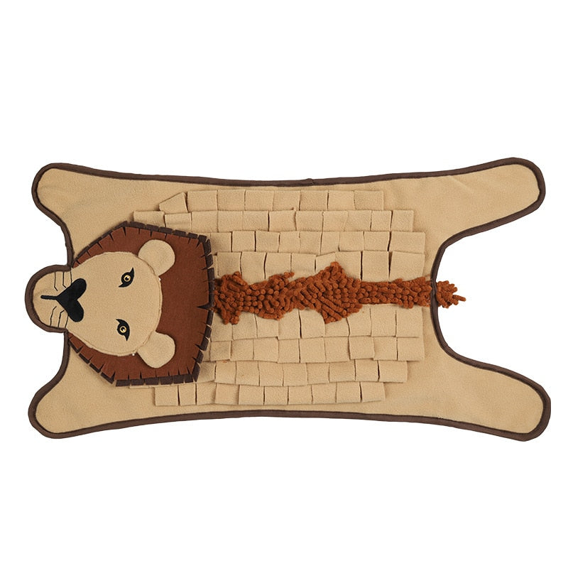 Funny Lion Dog Snuffle Mat