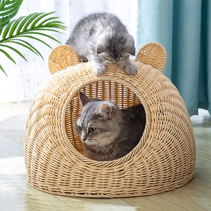 Hand Woven Rattan Pet Nest