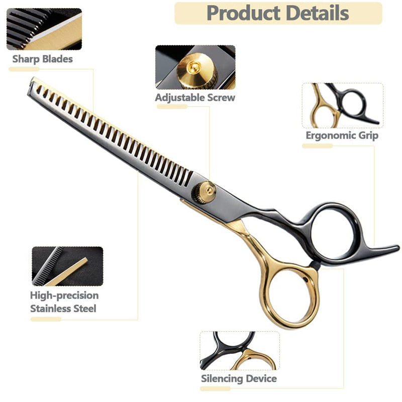 Professional Ergonomic Grip Pet Grooming Scissors