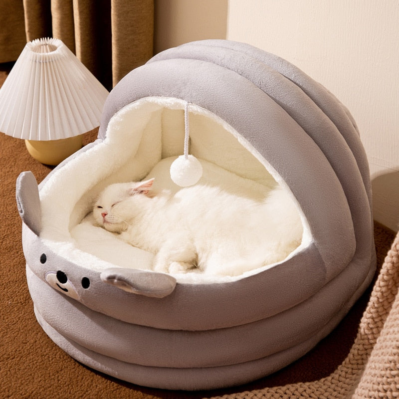 Semi Closed Warm Pet Cradle Bed