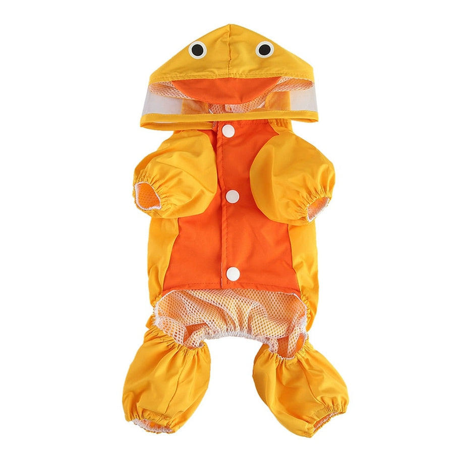 Funny Duck Design Dog Raincoat