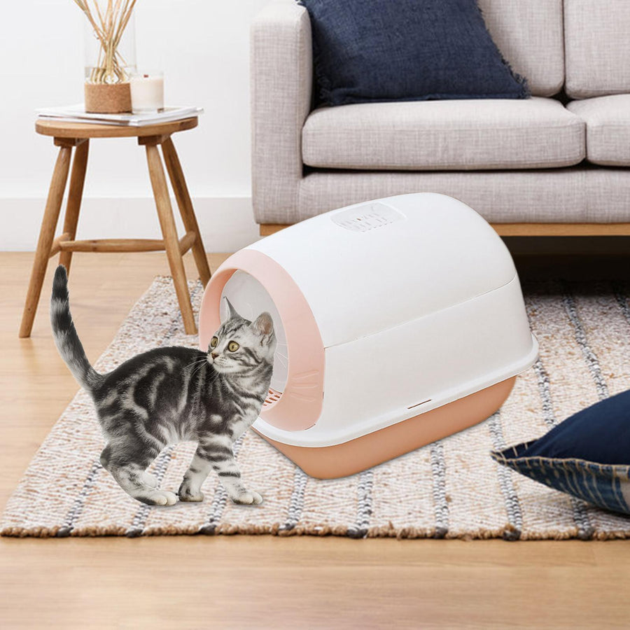 Enclosed Hooded Cat Litter Box