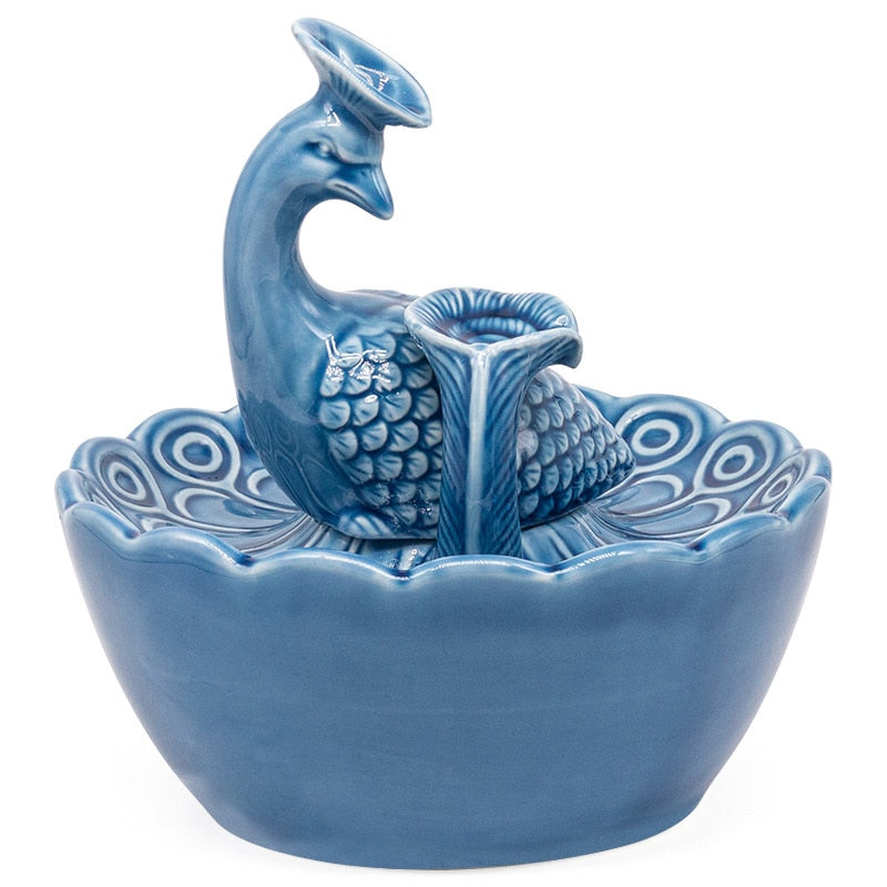 1.3L Ceramic Peacock Pets Water Fountain