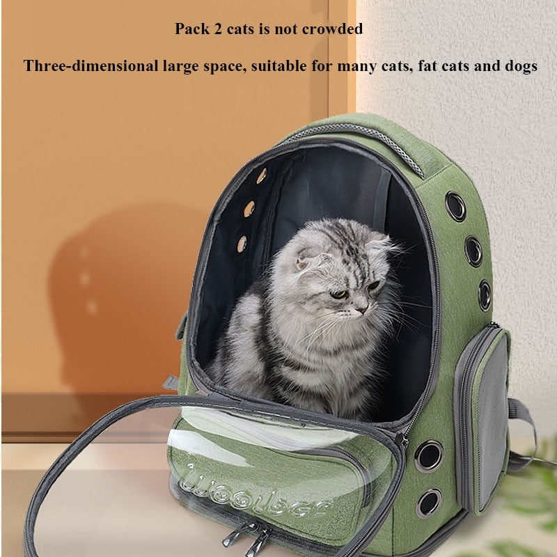 Transparent Space Capsule Pet Backpack