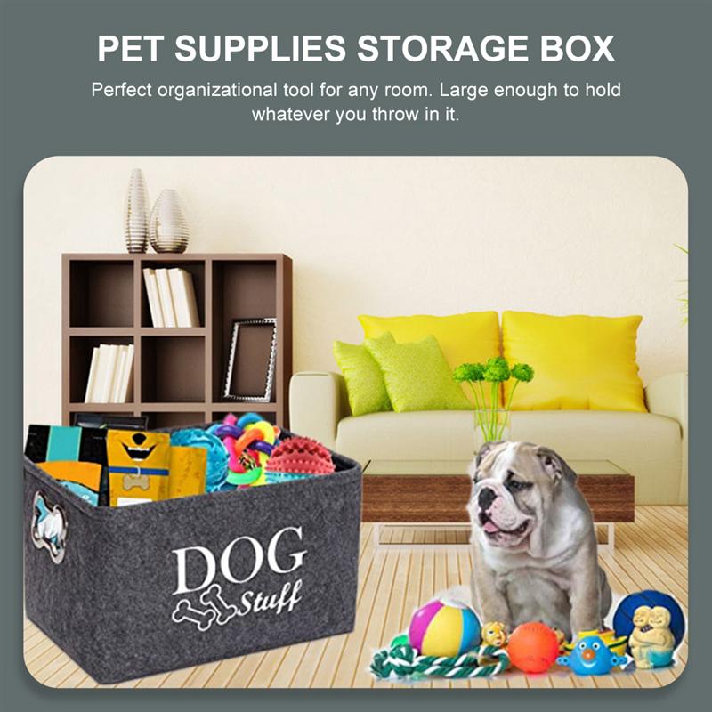 Felt Cloth Dog Toy Storage Box