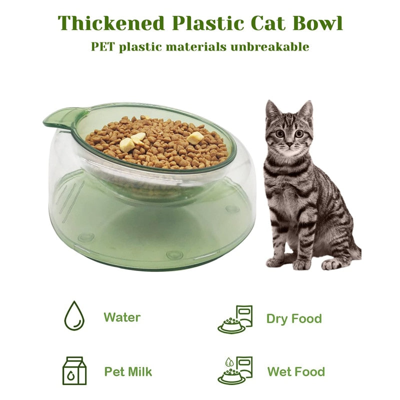 Transparent Design Tilted Pet Bowl