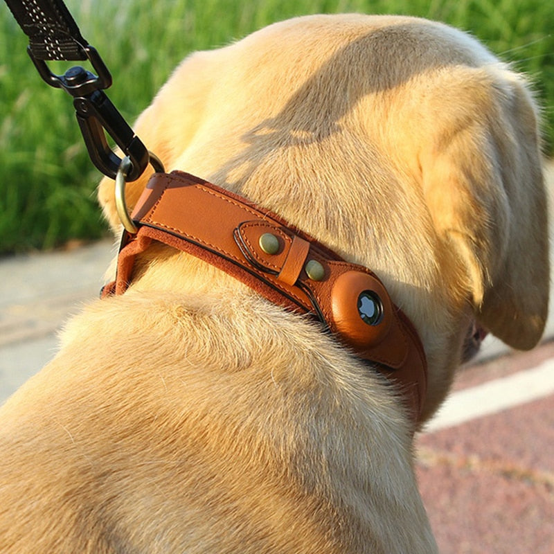 Airtag Leather Case Dog Collar