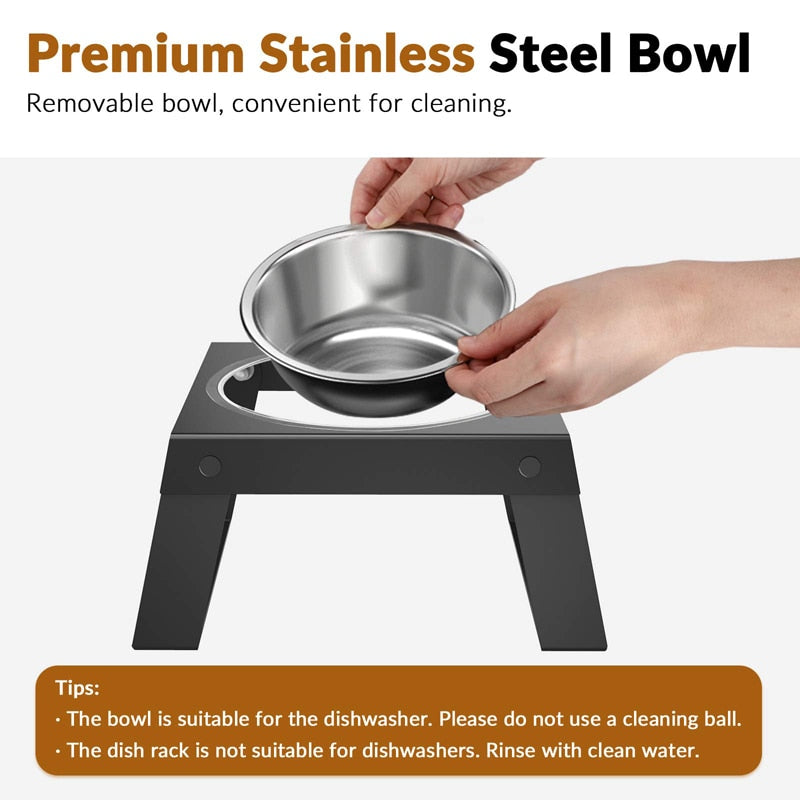 Metal Shelf Stainless Steel Dog Bowl