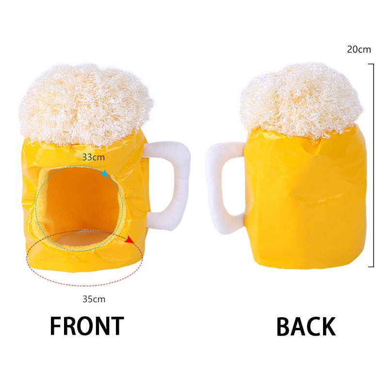 Pet Beer Mug Hat Costume