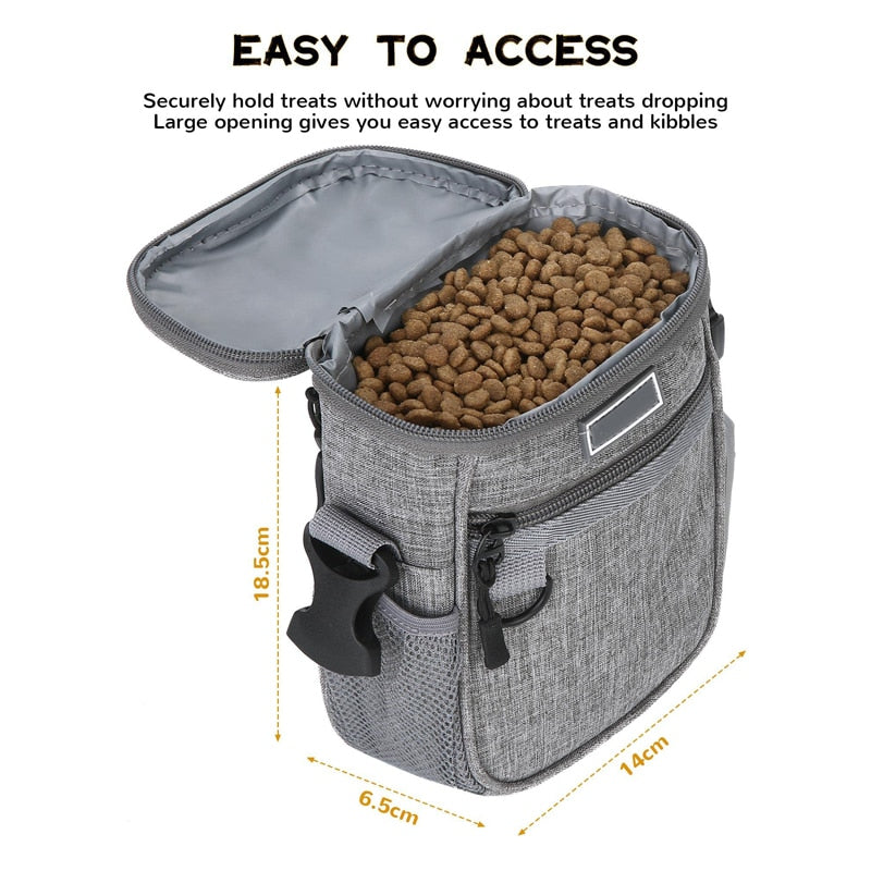 Built In Poop Bag Dispenser Dog Treat Bag