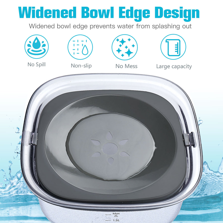 2L Visible Water Level Dog Bowl