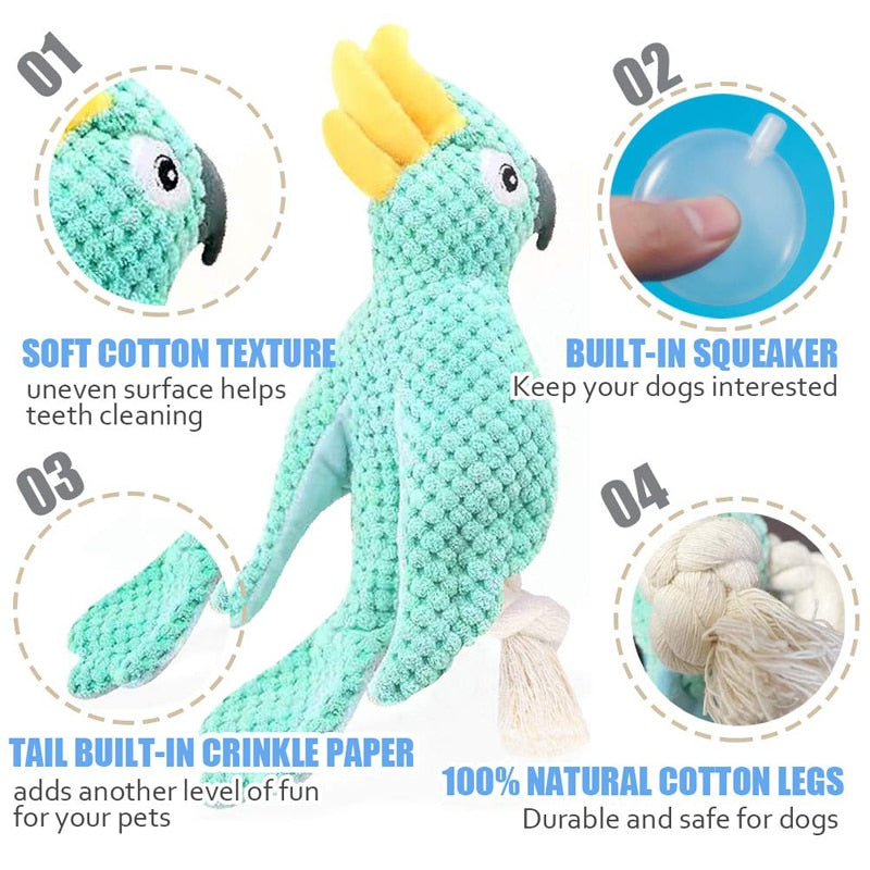 Fabric Woven Crinkle Squeaky Dog Toys