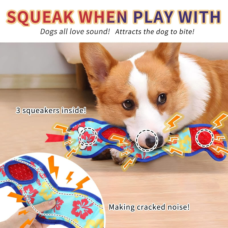 Crinkle Snake No Stuffing Dog Toy