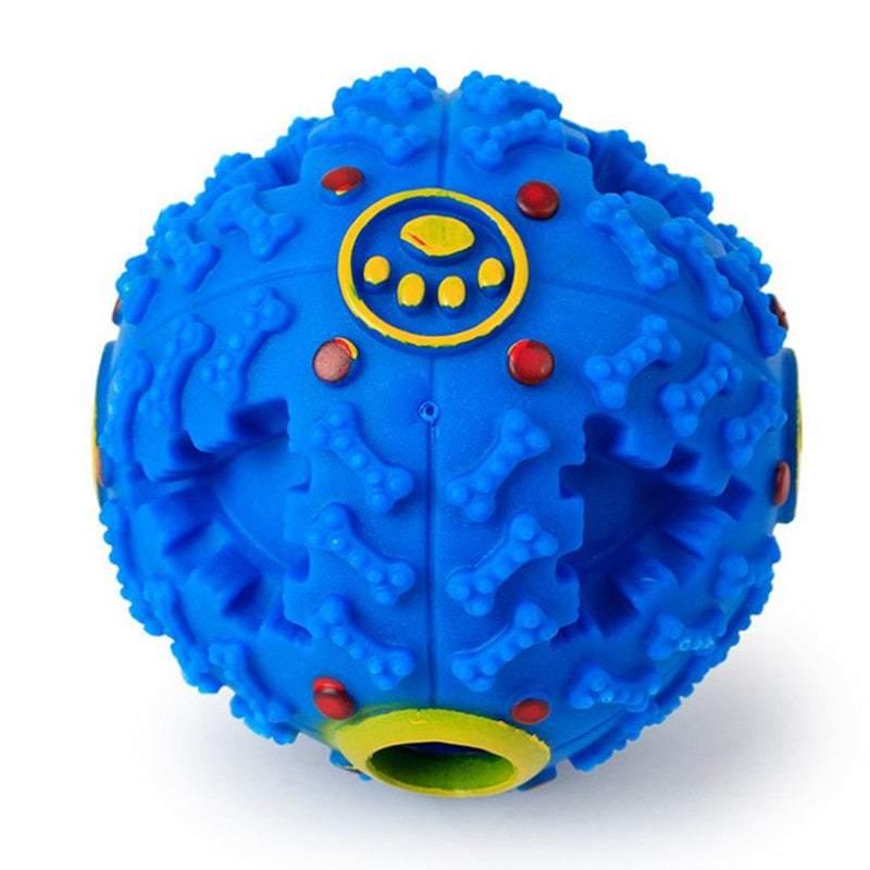 Interactive Tough Dog Blue Ball Toy