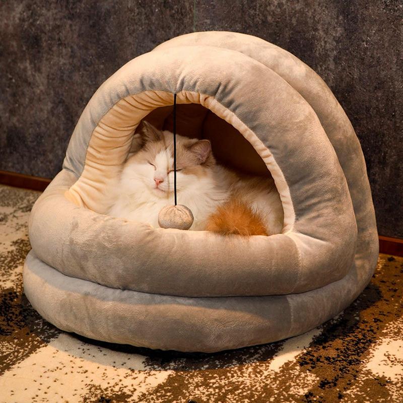 Closed Cave Warm Pet Bed