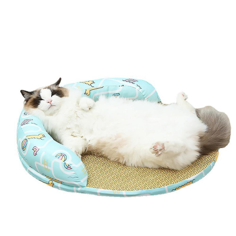 Summer Pet Backrest Rattan Mat