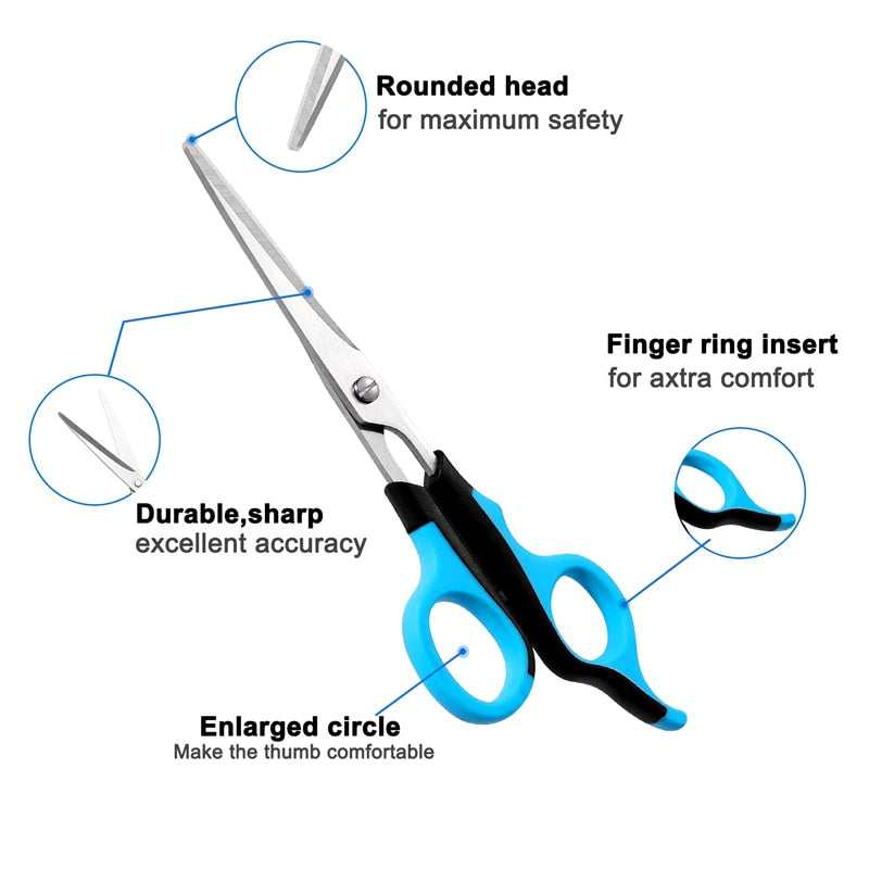 Ergonomic Professional Pet Grooming Scissors Set