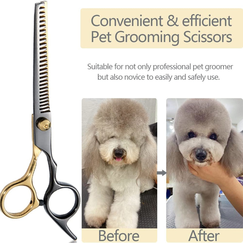 Professional Ergonomic Grip Pet Grooming Scissors