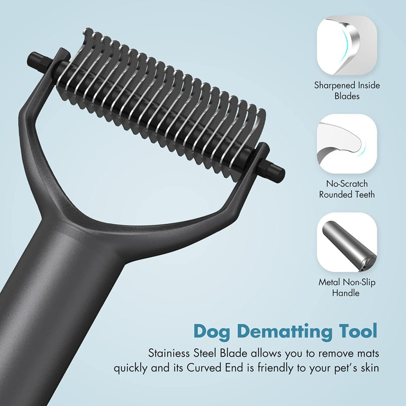 Detachable Dematting Dog Rake Brush