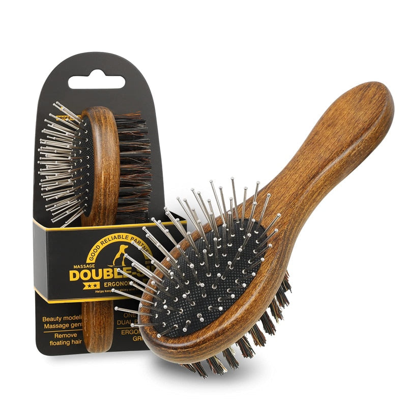 2 Sided Boar Bristle Dog Brush