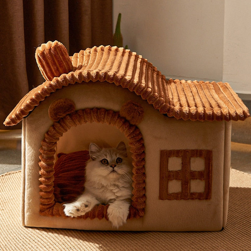 Luxury Warm Plush Cat House