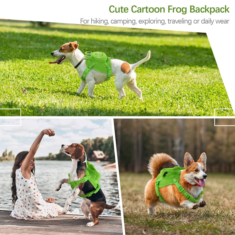 Frog Shape Dog Saddle Bag