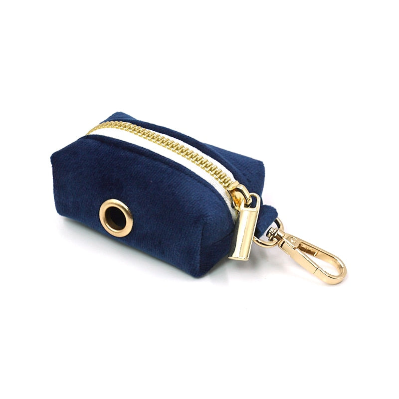 Luxury Deep Blue Velvet Dog Harness