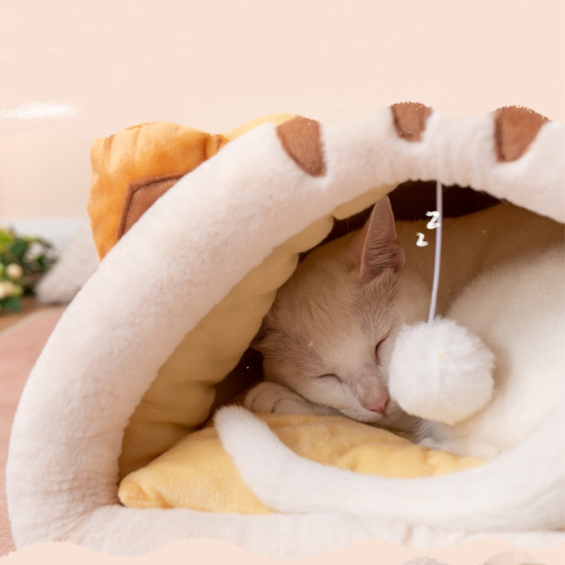 Deep Sleep Funny Cat Bed