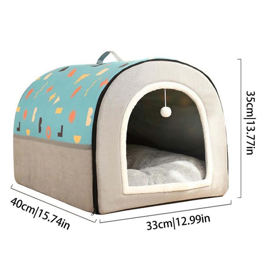 Foldable Cozy Dog Cave Bed