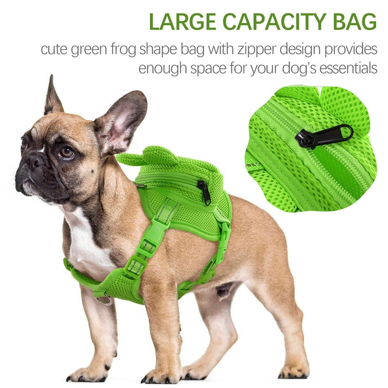 Frog Shape Dog Saddle Bag