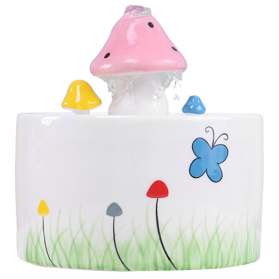 1.6L Ceramic Mushroom Pet Water Fountain