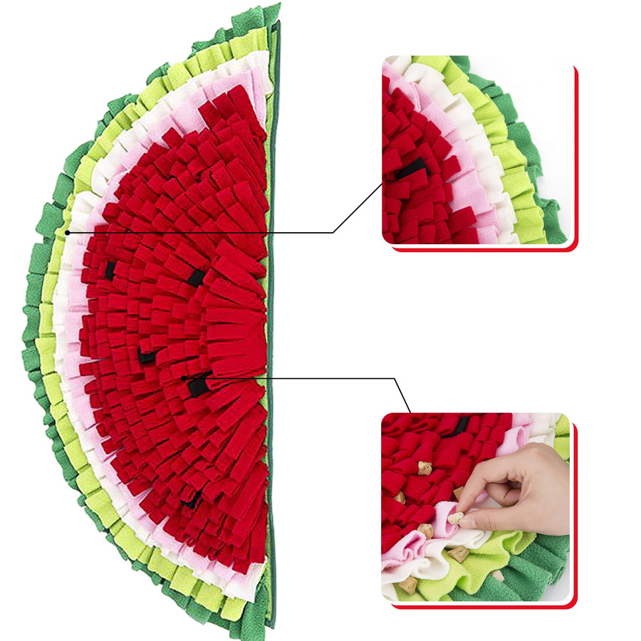 Watermelon Shape Dog Feed Mat