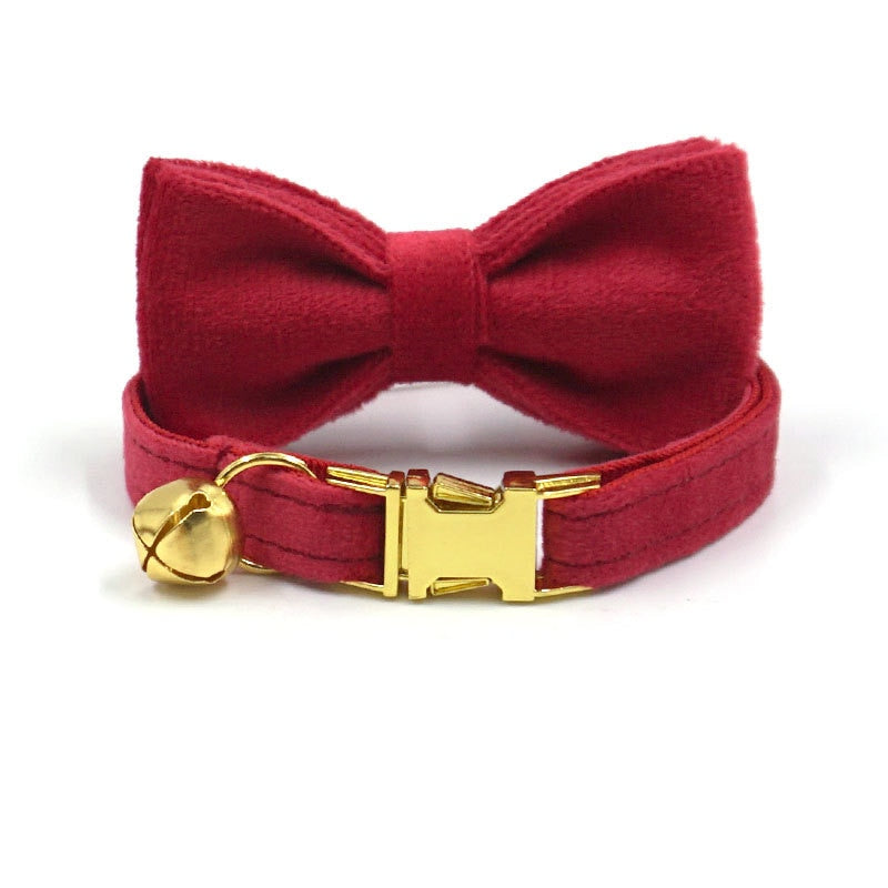 Luxury Red Velvet Dog Collar