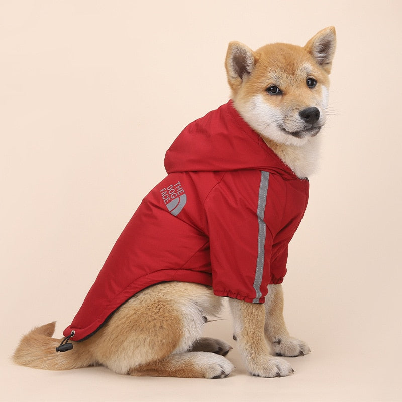 Reflective Fashion Pet Red Raincoat