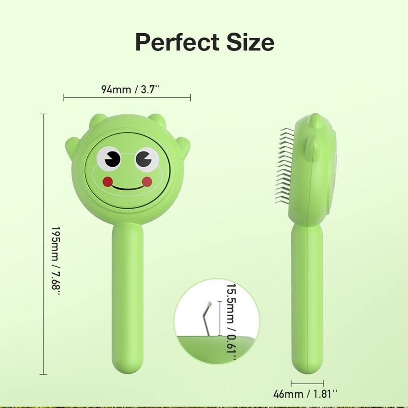 Self Cleaning Frog Design Dog Brush