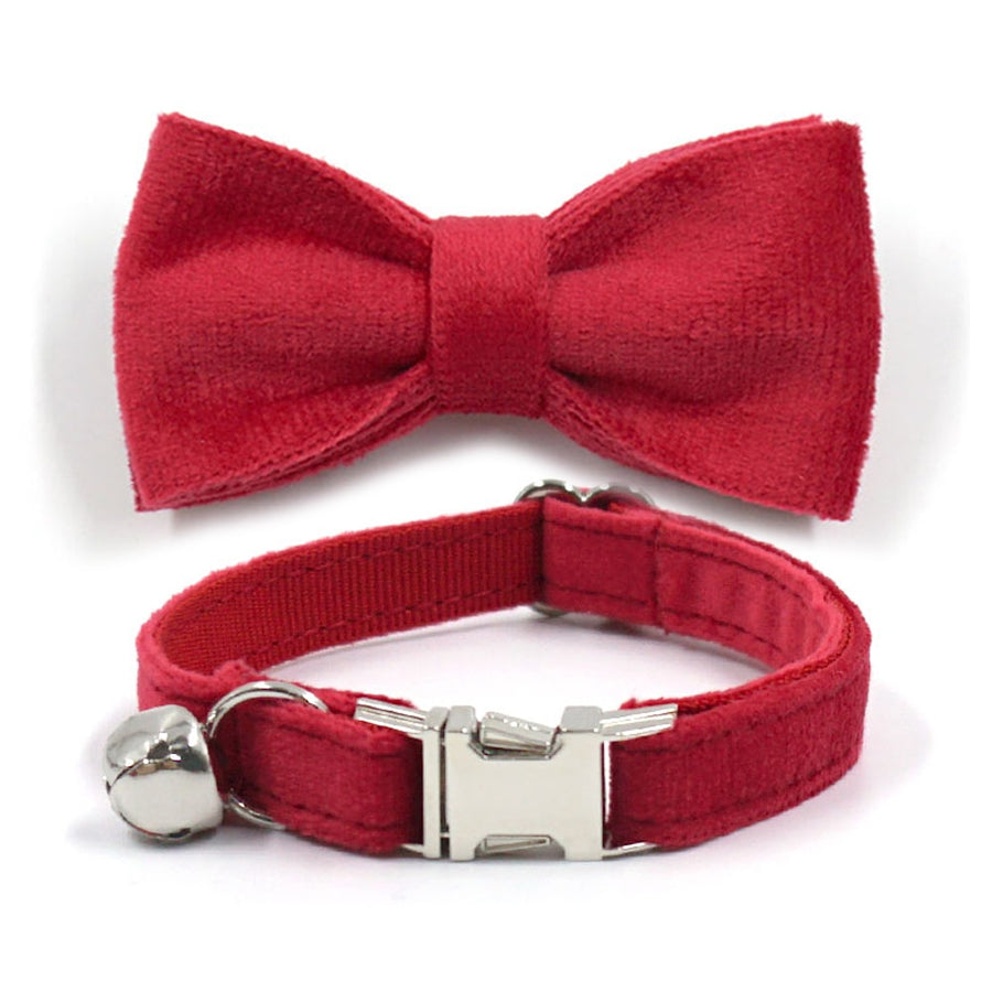 Luxury Red Velvet Dog Collar