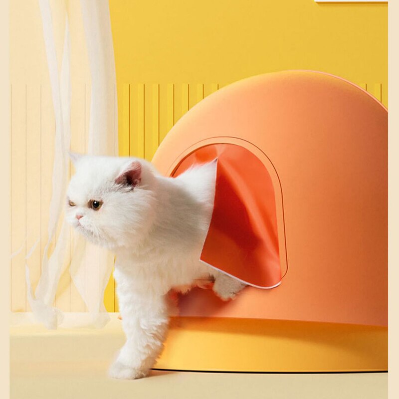 Fully Enclosed Flip Top Cute Duck Cat Litter Box