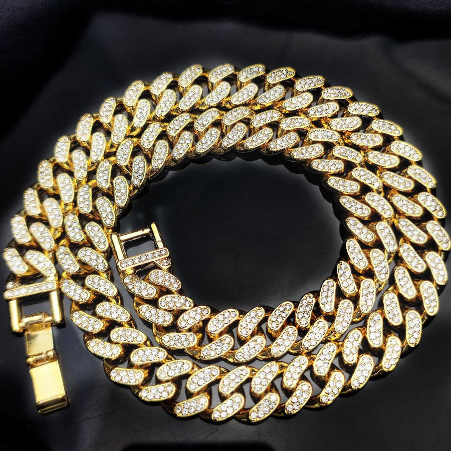 Large Diamond Cuban Dog Chain