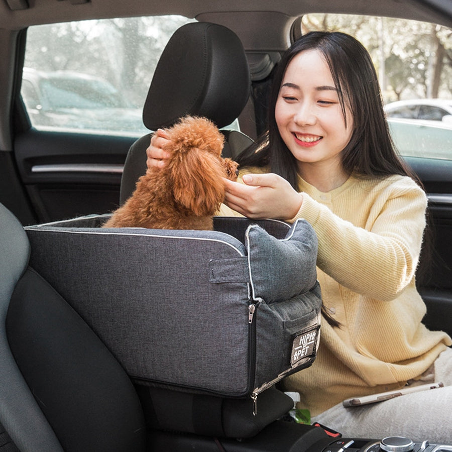 Dog Car Armrest Grey Booster