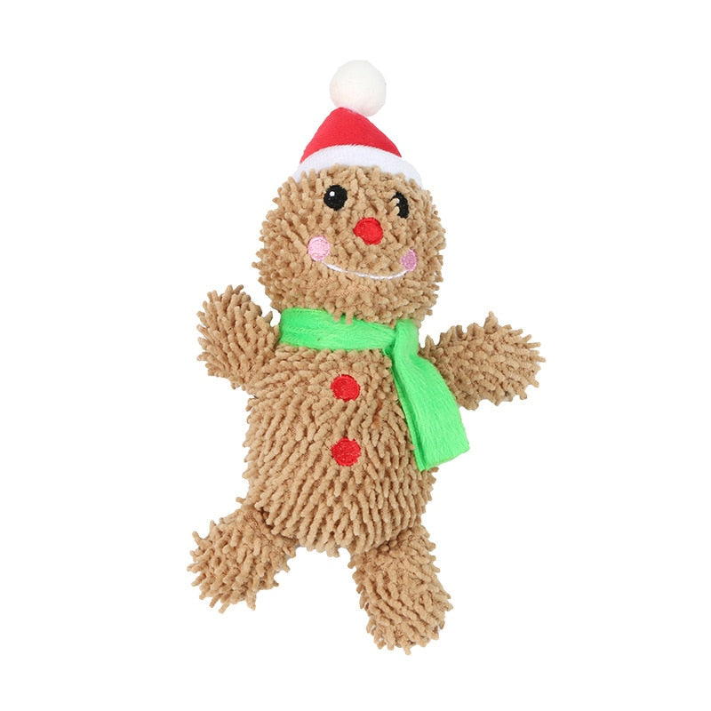 Christmas Squeaky Stuffed Dog Chew Toy