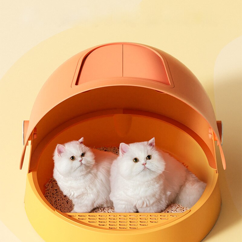 Fully Enclosed Flip Top Cute Duck Cat Litter Box