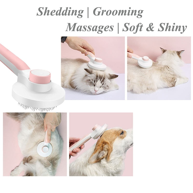 Perfect Shedding Self Cleaning Dog Brush